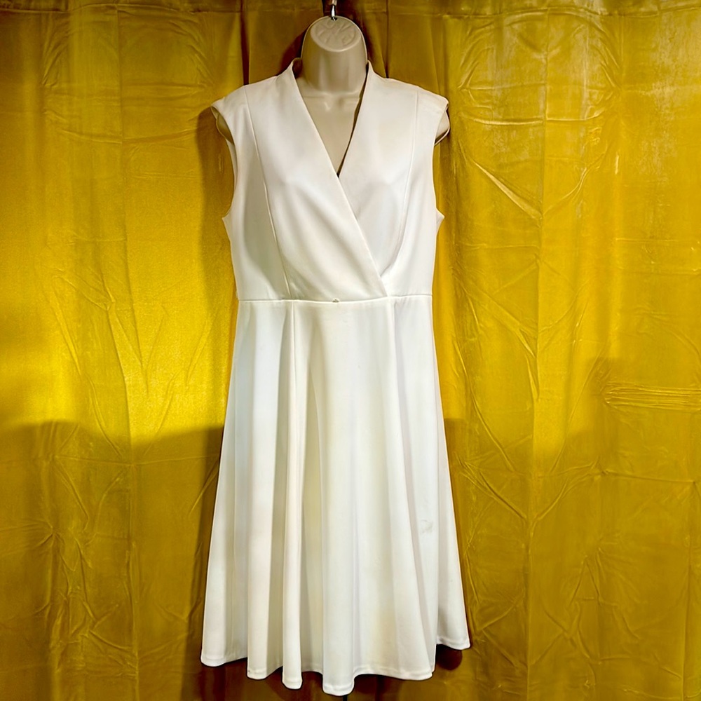 White gently used Calvin Klein cocktail dress